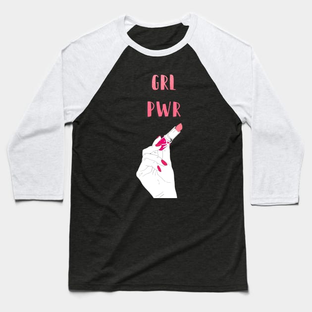 Girl power Baseball T-Shirt by kodamorkovkart